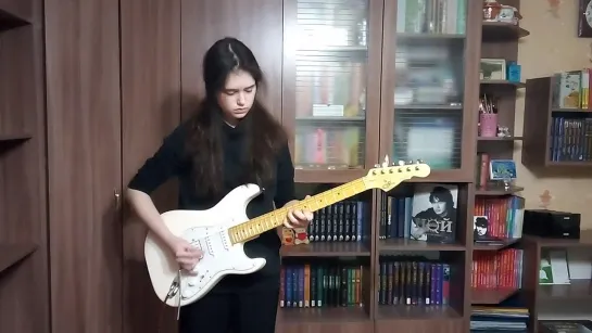 ✩ Атаман в оригинальной тональности [Нина снимает & Арина играет] guitar cover Виктор Цой рок-группа Кино