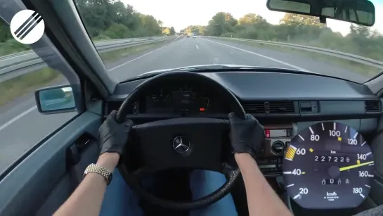 1986 MERCEDES-BENZ W124 200 TD TOP SPEED DRIVE ON GERMAN AUTOBAHN🏎