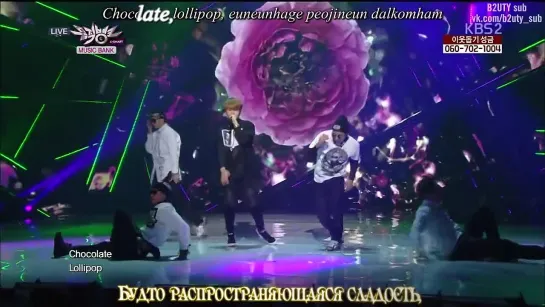 Yong Jun Hyung (BEAST\B2ST) - Flower (Live, Music Bank) [рус.саб + романизация-караоке]