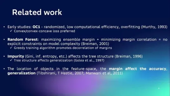 Ensembles of non-linear multivariate decision trees.