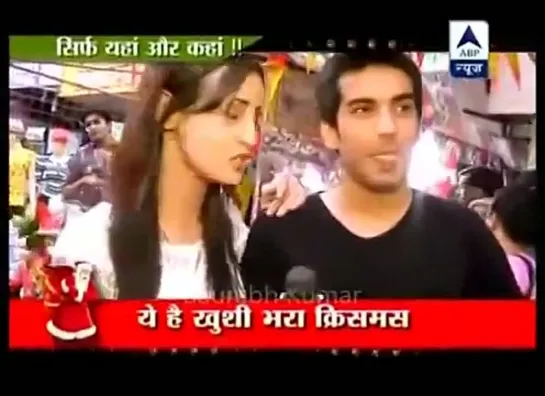 SBS 25th Dec 2012 - Sanaya Irani and Mohit 'Monaya's Christmas Shopping  Sanaya share her stories'