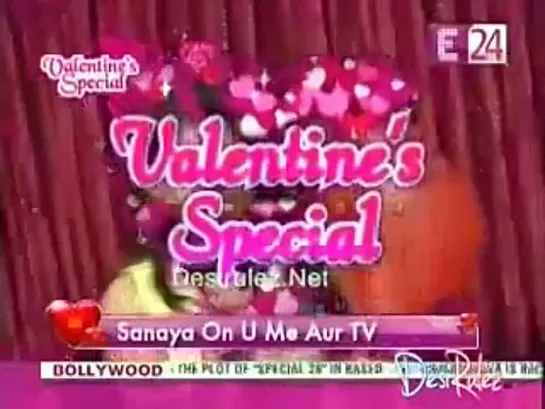 UMATV 14th Feb 2013 Sanaya Irani Celebrating Valentines day and making gift for Mohit Sehgal