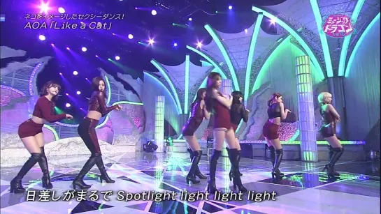 150221 AOA - Like a Cat (japanese ver.) @ Nippon TV Music Dragon