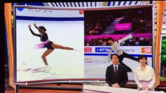 Evgenia Medvedeva and Yuzuru Hanyu ー before 2017 Rostelecom Cup (Japanese TV)