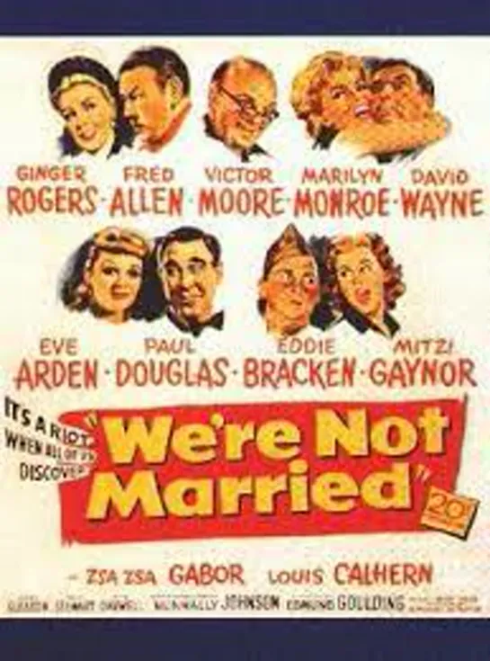 We're Not Married! (1952) -1080p- Ginger Rogers, David Wayne, Marilyn Monroe, Victor Moore