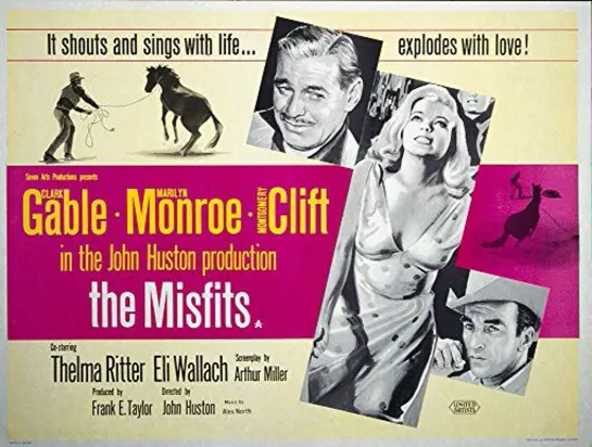 The Misfits (1961) -1080p- Clark Gable, Marilyn Monroe, Montgomery Clift