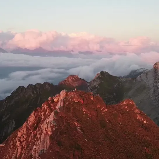 Dima Mityaev | Sunset on the top of Mount Aibga on Krasnaya Polyana.