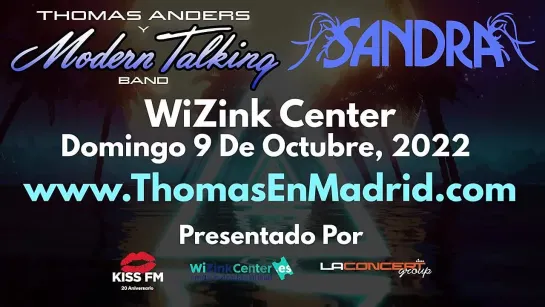 Thomas Anders & Modern Talking Band y Sandra en Madrid! Live In Concert - WiZink Center, Madrid, Spain, 09.10.2022