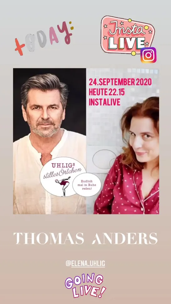 Thomas Anders bei Uhligs stilles Örtchen • Instagram • 24.09.2020