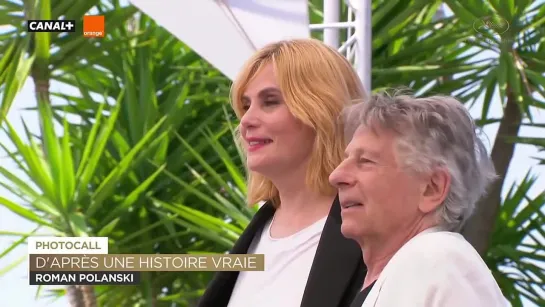 Roman Polanski and Emmanuelle Seigner at photocall - Cannes 2017