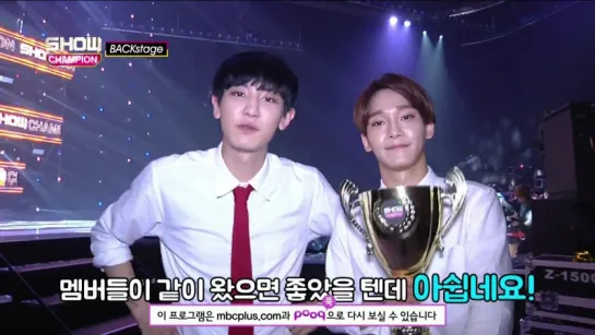 [VIDEO] 150620 EXO Cut @ MBC Show Champion Backstage