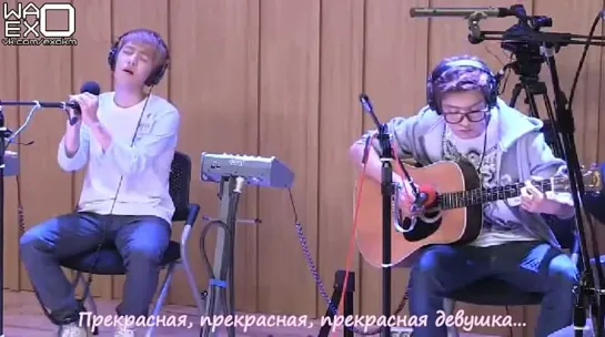 [VIDEO] 130808 Baekhyun & Chanyeol - Love Song @ Boom's Youngstreet Radio | RUS SUB