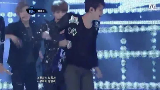 [VIDEO] 120614 EXO-K - MAMA @ M Countdown (Goodbye Stage)