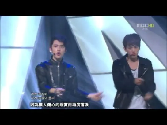 [VIDEO] 120414 EXO-K - History & MAMA @ Music Core (Debut Stage)