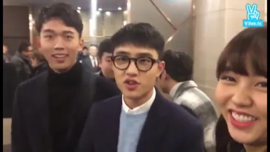 [VIDEO] 160122 D.O. @ Pure Love Showcase Backstage on V App