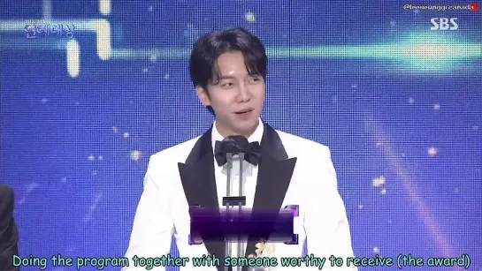 English Sub for 2021 SBS Entertainment Awards - Entertainer of the Year LSGA