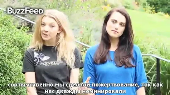 Natalie Dormer and Katie McGrath do The ALS Ice Bucket Challenge [sub]