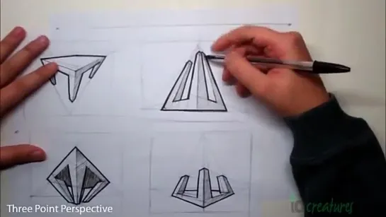 How to draw Three Point Perspective