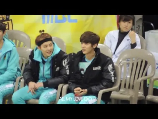 [FANCAM] 140113 Xiumin & Luhan @ MBC Idol Sports Chamnpionship [15]