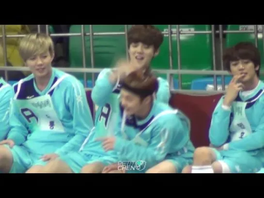 [FANCAM] 140113 Xiumin & Luhan @ MBC Idol Sports Chamnpionship [13]