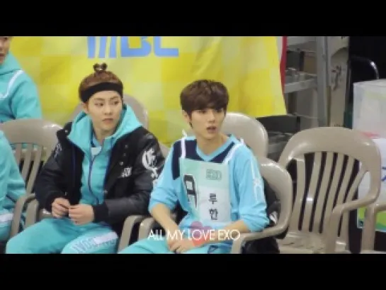 [FANCAM] 140113 Xiumin & Luhan @ MBC Idol Sports Chamnpionship [5]