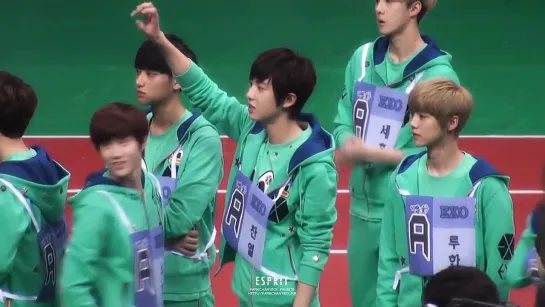 [FANCAM] 130128 EXO (Chanyeol Focus) @ Idol Star Athletics Championships