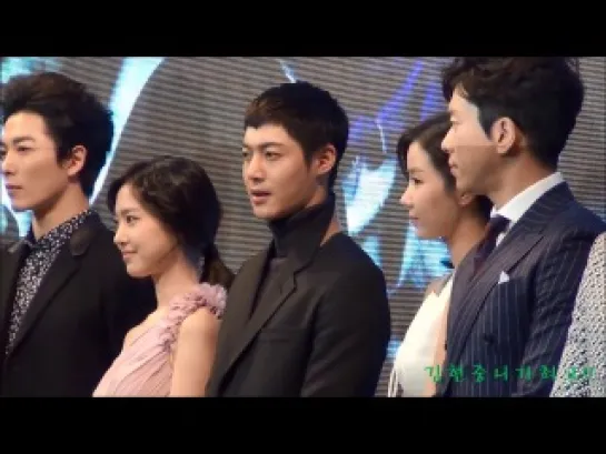 [FanCam] 20140109 Kim Hyun Joong KBS '감격시대' PressCon Greating