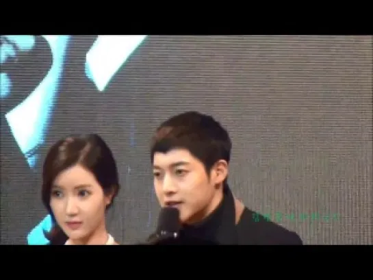 [FanCam] 20140109 KBS '감격시대' PressCon Kim Hyun joong tell about SinJungTae