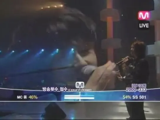 20050915 SS501 - Never Again + No.1 + Encore @ M! Countdown