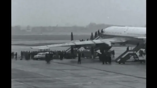 ТУ-114 Посадка, руление, взлет - 7.02.1963 - London Heathrow