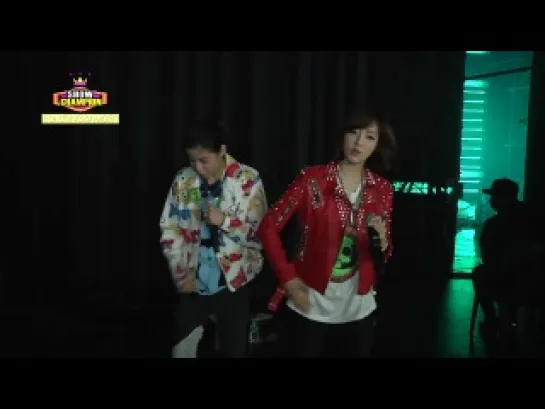 [BACKSTAGE] 130130 MC ЫнДжон и Эмбер @ MBC Show Champion