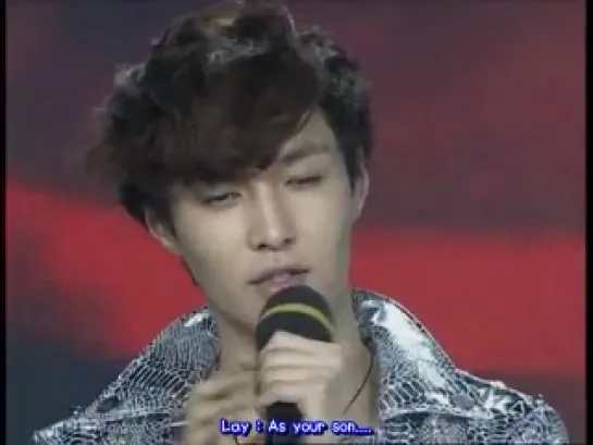 [VIDEO] 120710 Lay Wishing His Mum Happy Birthday @ China Love Big Song Gathering