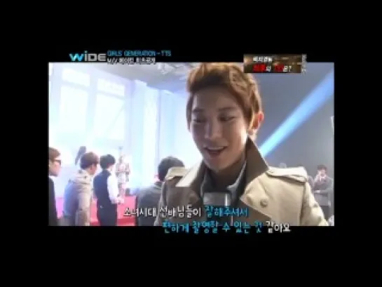 [VIDEO] 120503 Chanyeol Cut @ Girls Generation-TTS "Twinkle" MV BTS - Mnet Wide