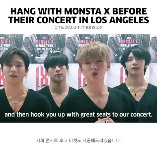 [VK][190619] MONSTA X Greetings message @ The 3rd World Tour: We Are Here in Los Angeles