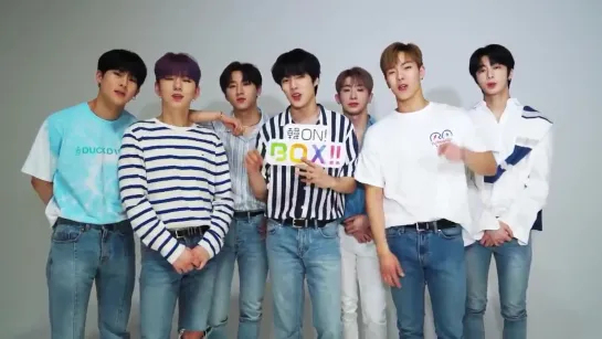 [VK][190607] MONSTA X Greetings message @ KoreanON! BOX!!