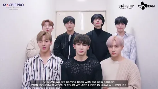 [VK][190430] MONSTA X Greetings message @ The 3rd World Tour: We Are Here in Kuala Lumpur