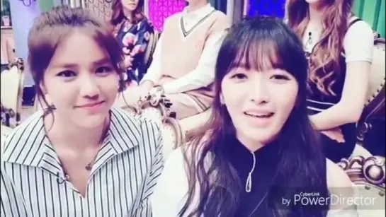 170829 Chanmi & Hyejeong on the set Magic Control