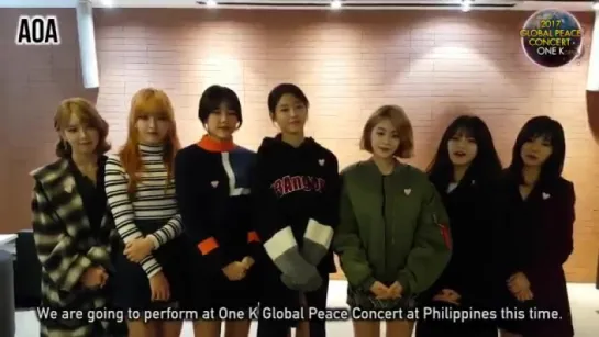 170220 AOA's message to 2017 Global Peace Concert One K in Manila