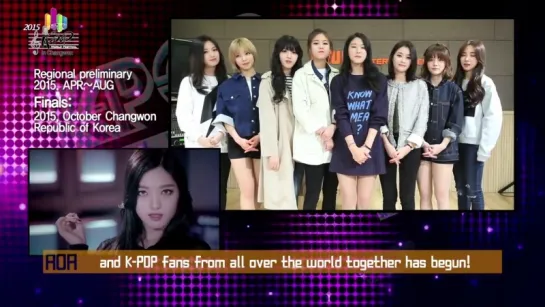 Kpop artist Message 2015 K-POP World Festival (AOA)