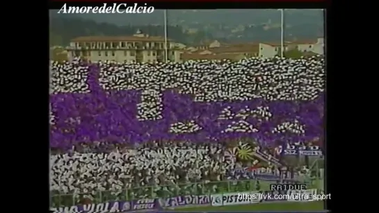 Первый матч Роберто Баджо в составе Юве во Флоренции против Фиорентины \ Fiorentina 1:0 Juventus  06.04.1991