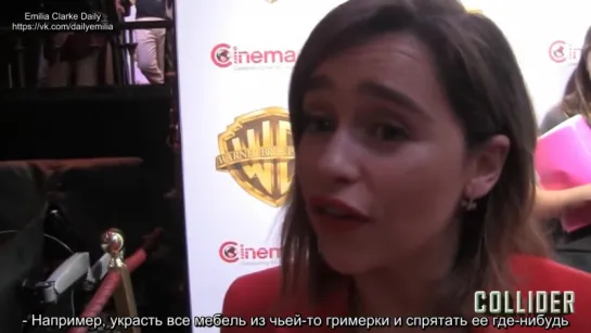 Русские субтитры / Эмилия дает интервью на «CinemaCon»