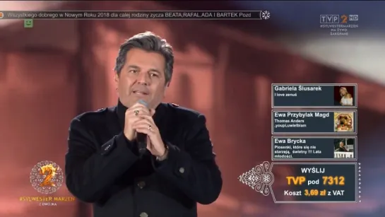 Thomas Anders - Cheri Cheri Lady & Geronimo's Cadillac (Sylwester 2017 TVP2, 31.12.2017)