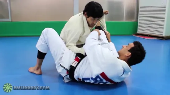 Spider Guard Scissor Sweep to Triangle with Romulo Barral (BJJLIBRARY.COM)