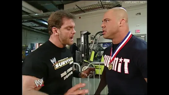 Chris Benoit and Kurt Angle backstage, WWE Smackdown 14.11.2002