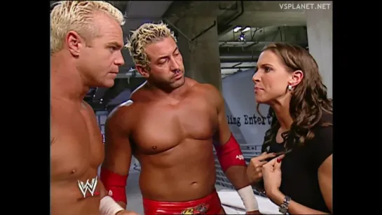 Stephanie McMahon, Billy and Chuck prepare for a match, WWE Unforgiven 2002