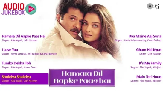 Hamara Dil Aapke Paas Hai Audio Songs Jukebox _ Anil Kapoor, Aishwarya Rai, Sanjeev Darshan