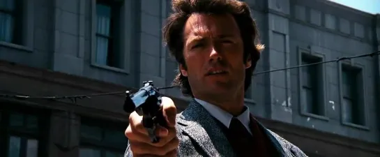 Dirty Harry - Bank robbery. (As good on VK as on Youtube) Classic iconic tough guy scene, bank robbery, shoot to kill policy.