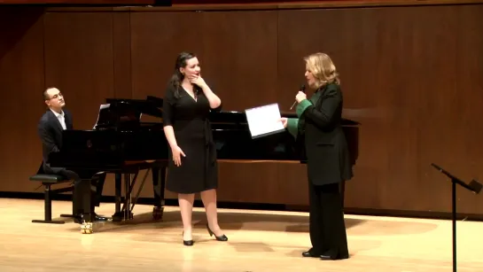 Renee Fleming Master Class, February 13, 2014 Raquel Gonzalez and Bretton Brown