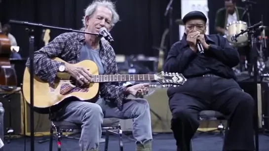 Keith Richards  James Cotton Rehearsing (480p)