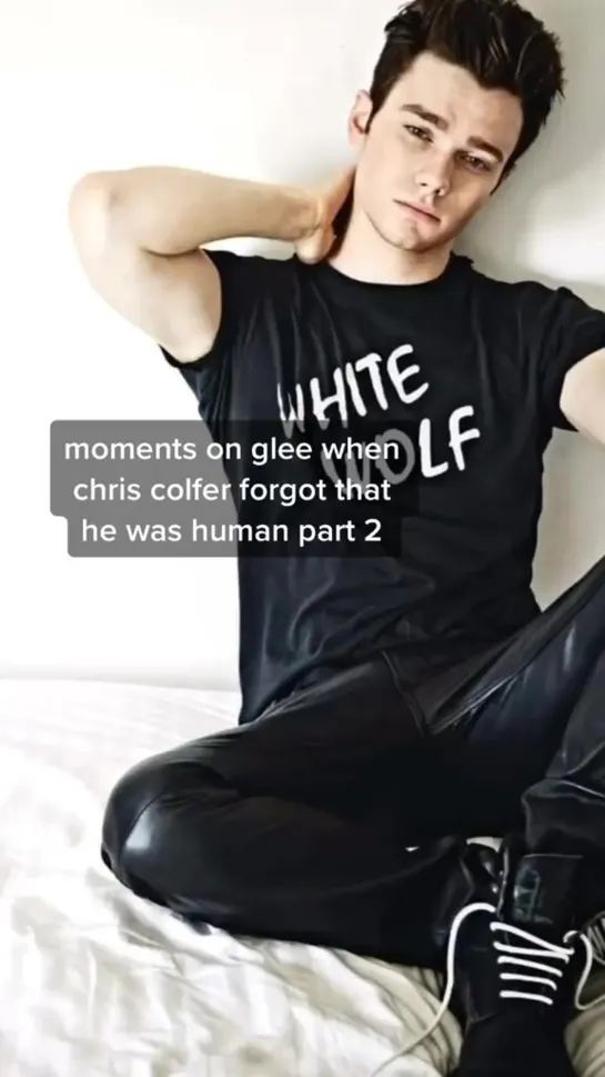 moments on glee when chris colfer forgot that he was human part 2